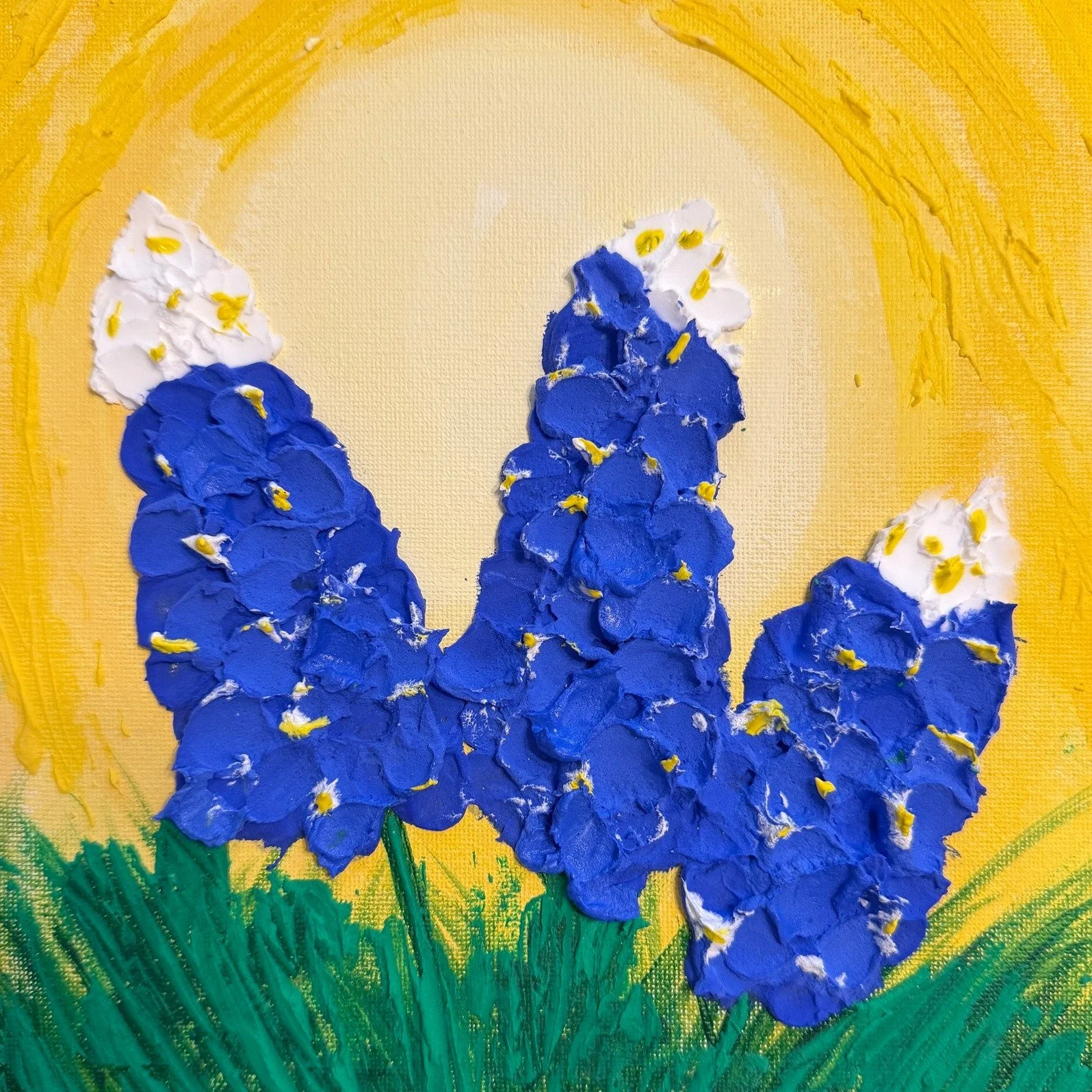 We're painting dimensional Texas Bluebonnets this Thursday, April 9th at 7pm. Save your seat at CowtownPaints.com, then click "Join A Party" or type https://occ.sn/ldCJQtbp