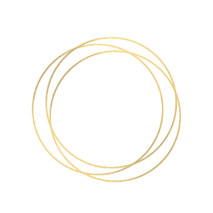 Goldene, kreisförmige Linien auf schwarzem Hintergrund