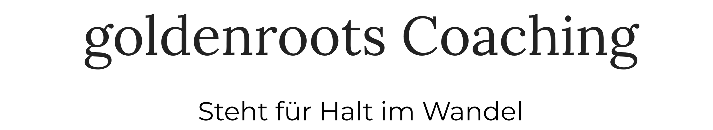 Text in Deutsch: 'goldenroots Coaching'