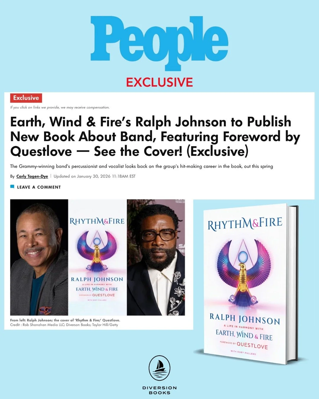 People Magazine Exclusive!

For the first time, Ralph Johnson shares the inside story of his journey and the iconic band&rsquo;s rise&mdash;music, faith, resilience, and purpose&mdash;plus 30 exclusive color photos inside.

RHYTHM &amp; FIRE
On Sale
