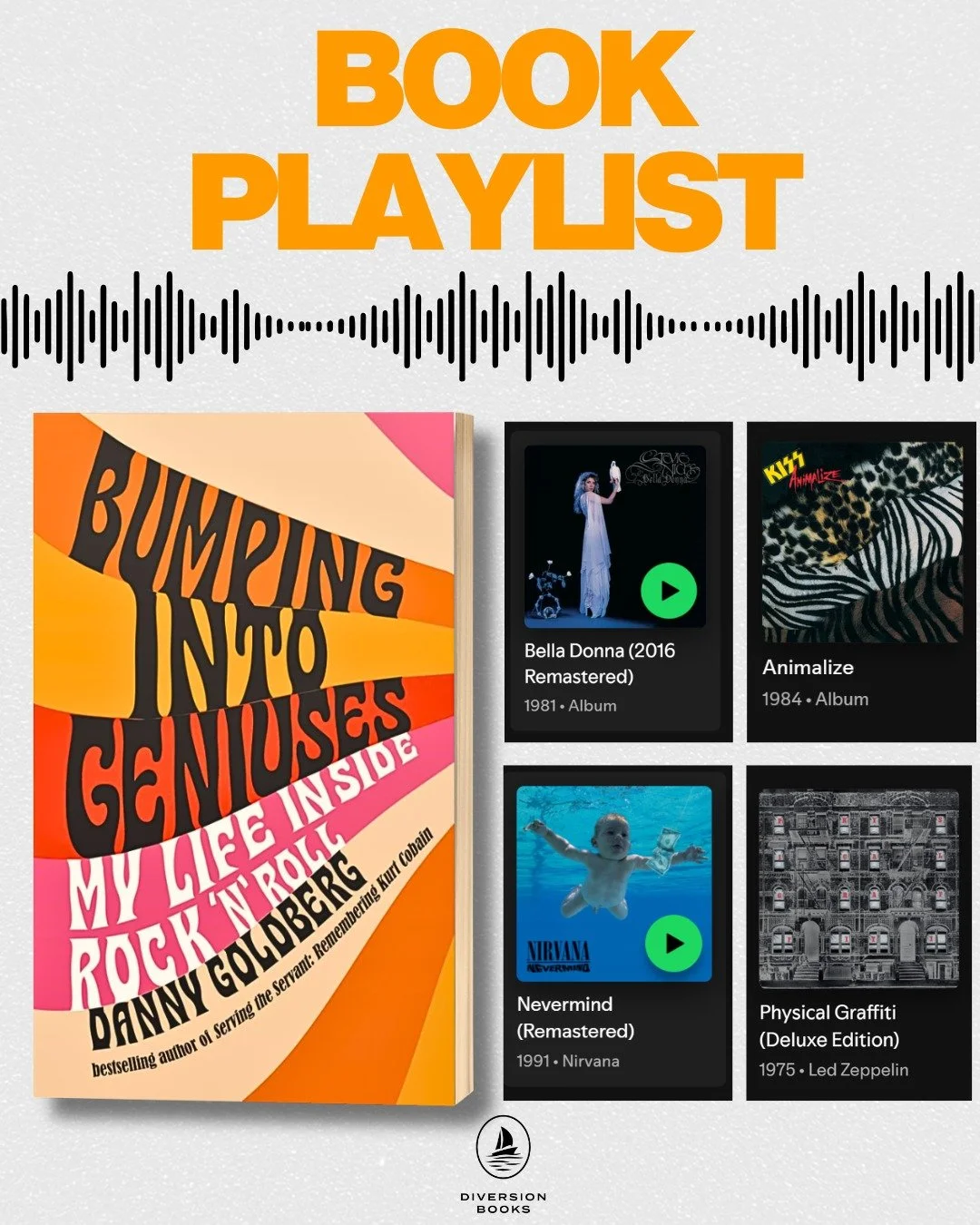 For the book lovers that believe every story has a soundtrack, this one is curated for you! 🎸

Our version of the book playlist will take you back to the world of rock &lsquo;n&rsquo; roll. 🤘

BUMPING INTO GENIUSES by Danny Goldberg is available at