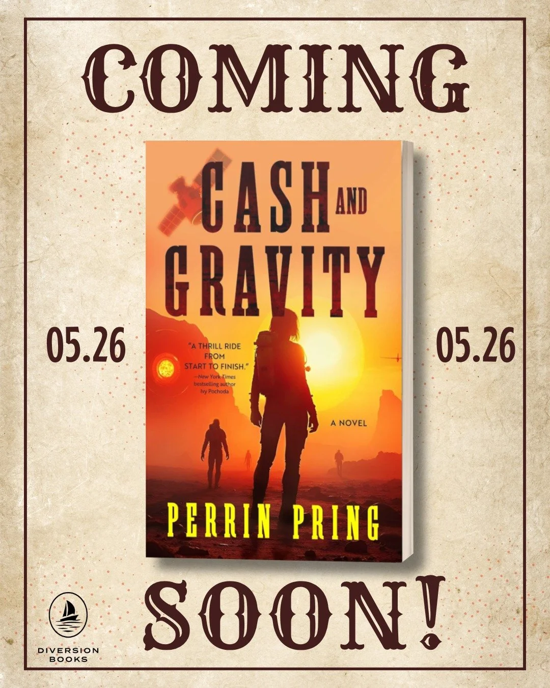 The stars are calling, and the stakes have never been higher! CASH AND GRAVITY by @perrinpringauthor is set to release on May 26, 2026.

Dive into a thrilling sci-fi western where in the not so distant future, six mega corporations and their privatiz