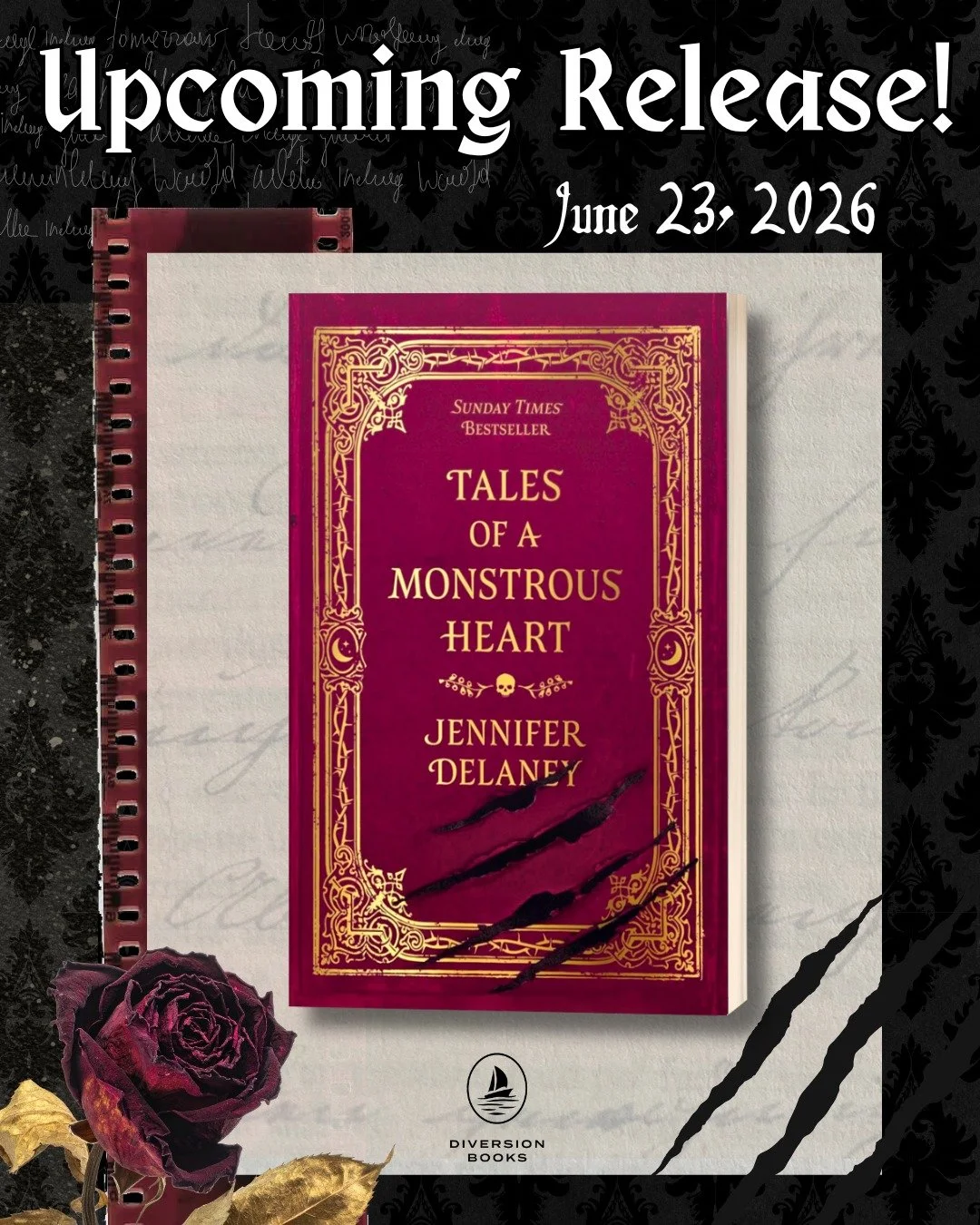 Be careful of the dark and those that call it friend&hellip;🥀

The countdown begins! TALES OF A MONSTROUS HEART by @jenniferdelaneyauthor is set to release on June 23, 2026. 📖

Dive into a world filled with forbidden romance, magic, and monsters.🖤