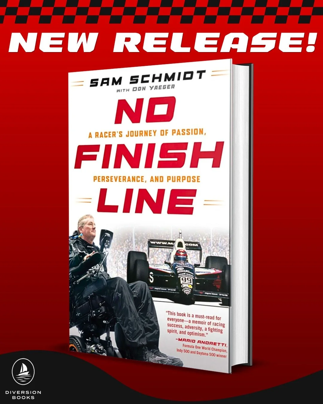 Discover the incredible journey of resilience and hope in @sam.schmidt_ 's inspirational memoir, NO FINISH LINE.

Join the former IndyCar driver as he shares his powerful story.

Available now at any retailer near you. Link in bio!

#nofinishline #sa