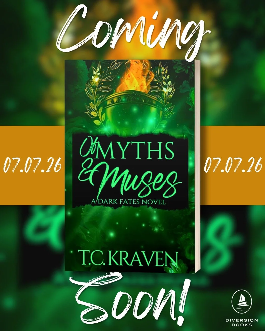 The wait is almost over! OF MYTHS &amp; MUSES by @t.c.kravenauthor is set to release on July 7, 2026. 🗓️ 

On the run ever since, Prometheus&rsquo;s life has been marked by unspeakable tragedy, and the Titan of Knowledge&rsquo;s sole mission is to b