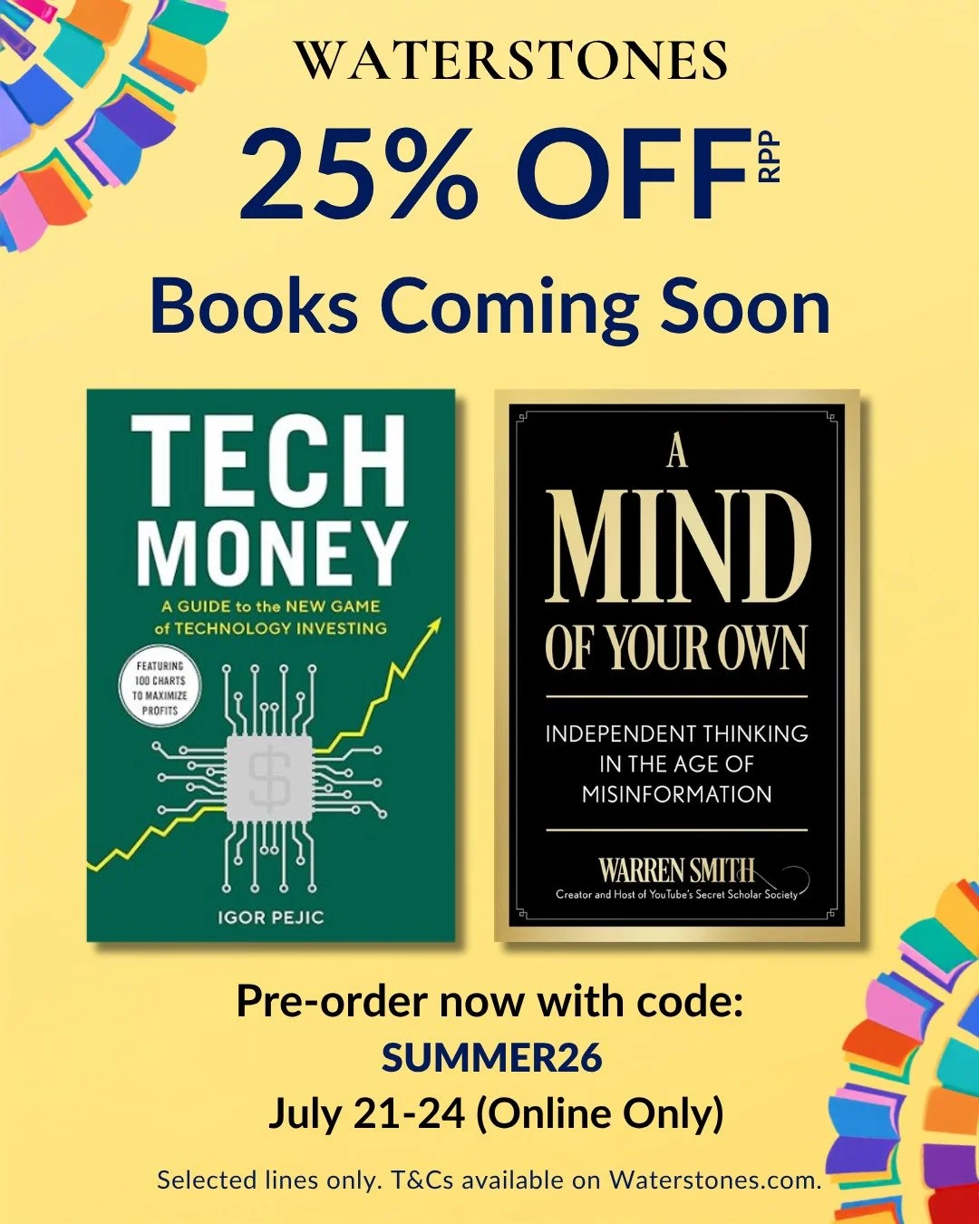 UK readers! 📖

@waterstones is running their 25% off promo for upcoming 2026 releases.

Use the code: SUMMER26 at checkout to redeem the offer.

Happening now Tuesday July 21st until Friday July 24th!

We have some amazing titles included in the sal