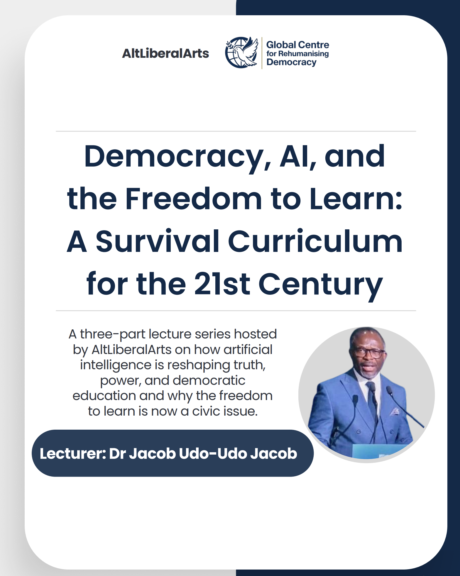 Democracy Under Siege: New Lecture Series on AI-Powered Manipulation 
