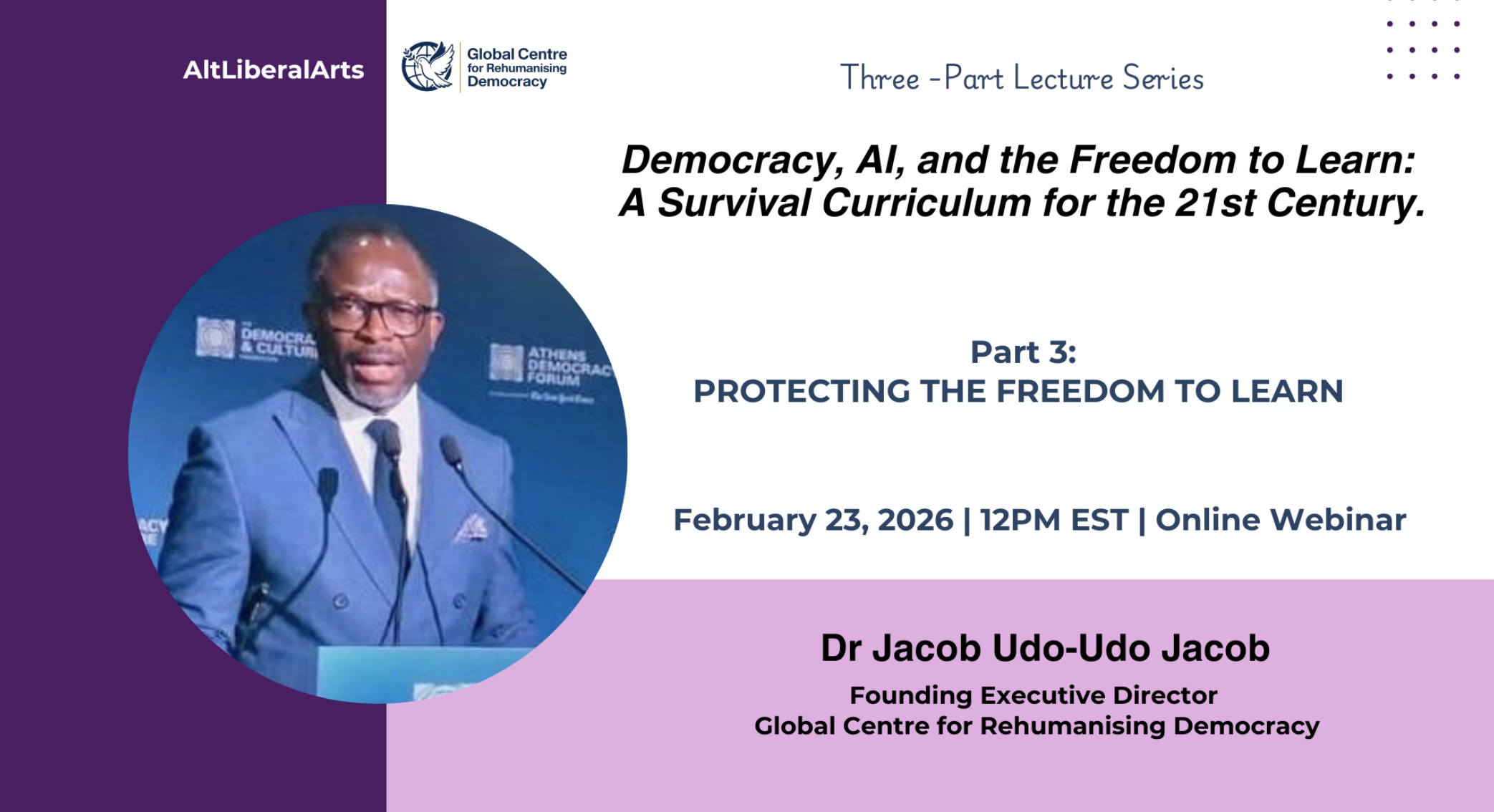 Democracy Under Siege: New Lecture Series on AI-Powered Manipulation 