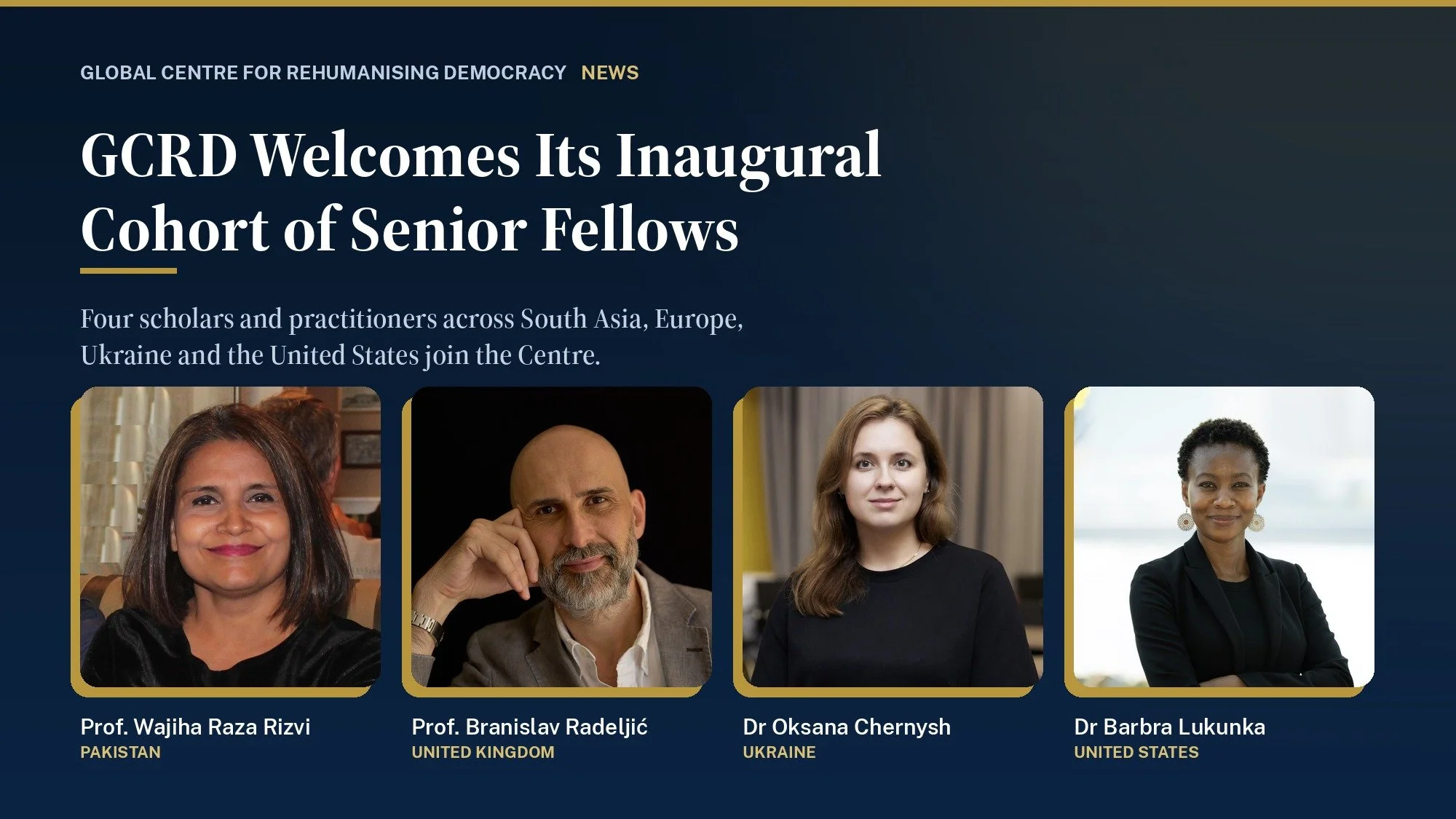 Press Release: GCRD Welcomes Inaugural Fellows
