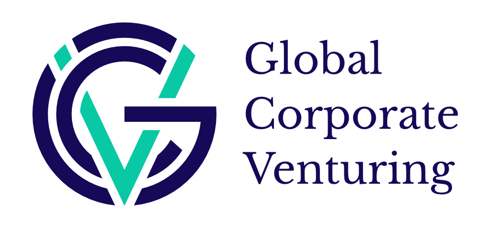 Logo of Global Corporate Venturing featuring a stylized 'GCV' initials inside a circular shape with the company name to the right.