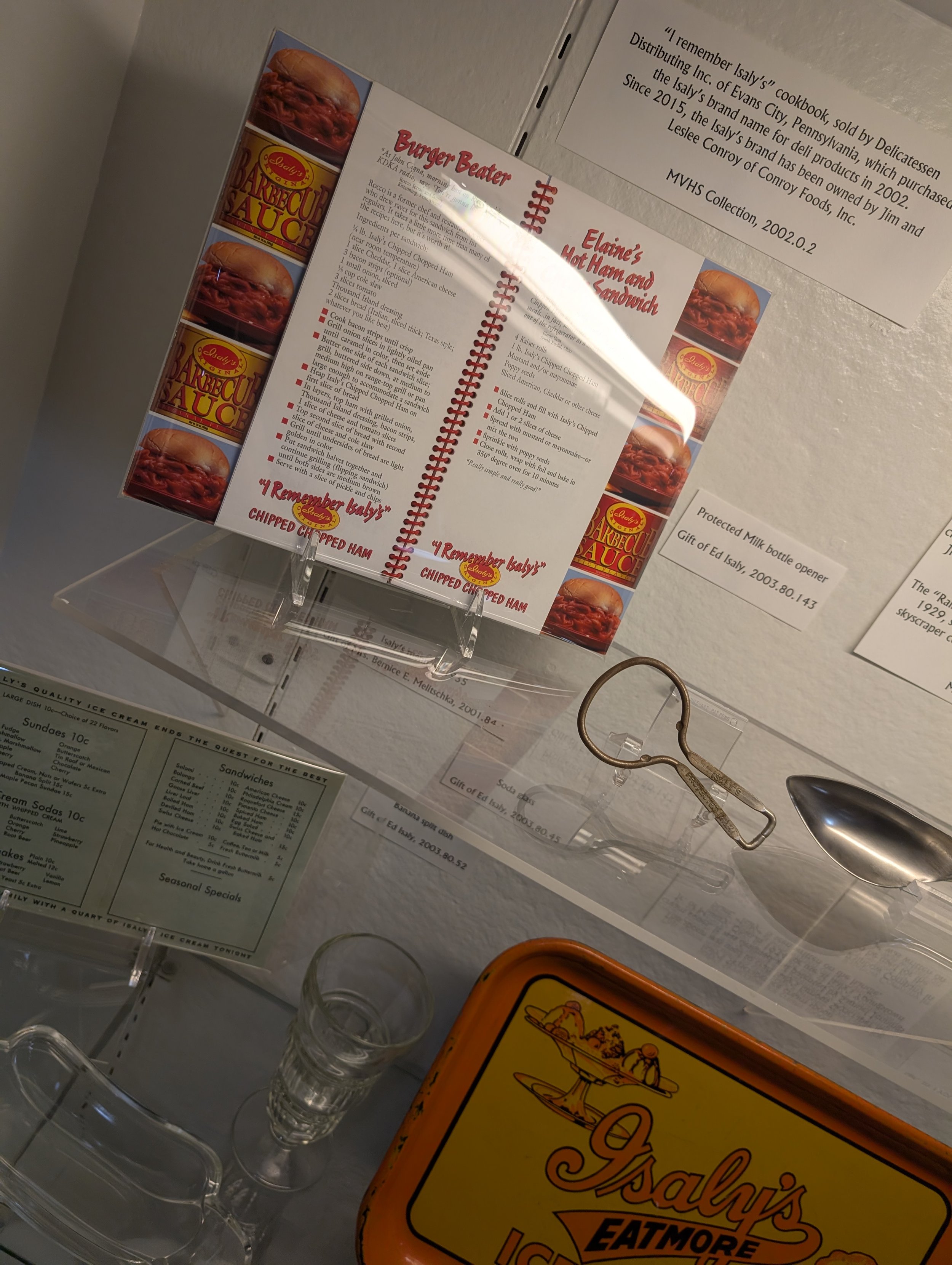 Cookbook images from Arms Family Museum with recipes from Isaly's