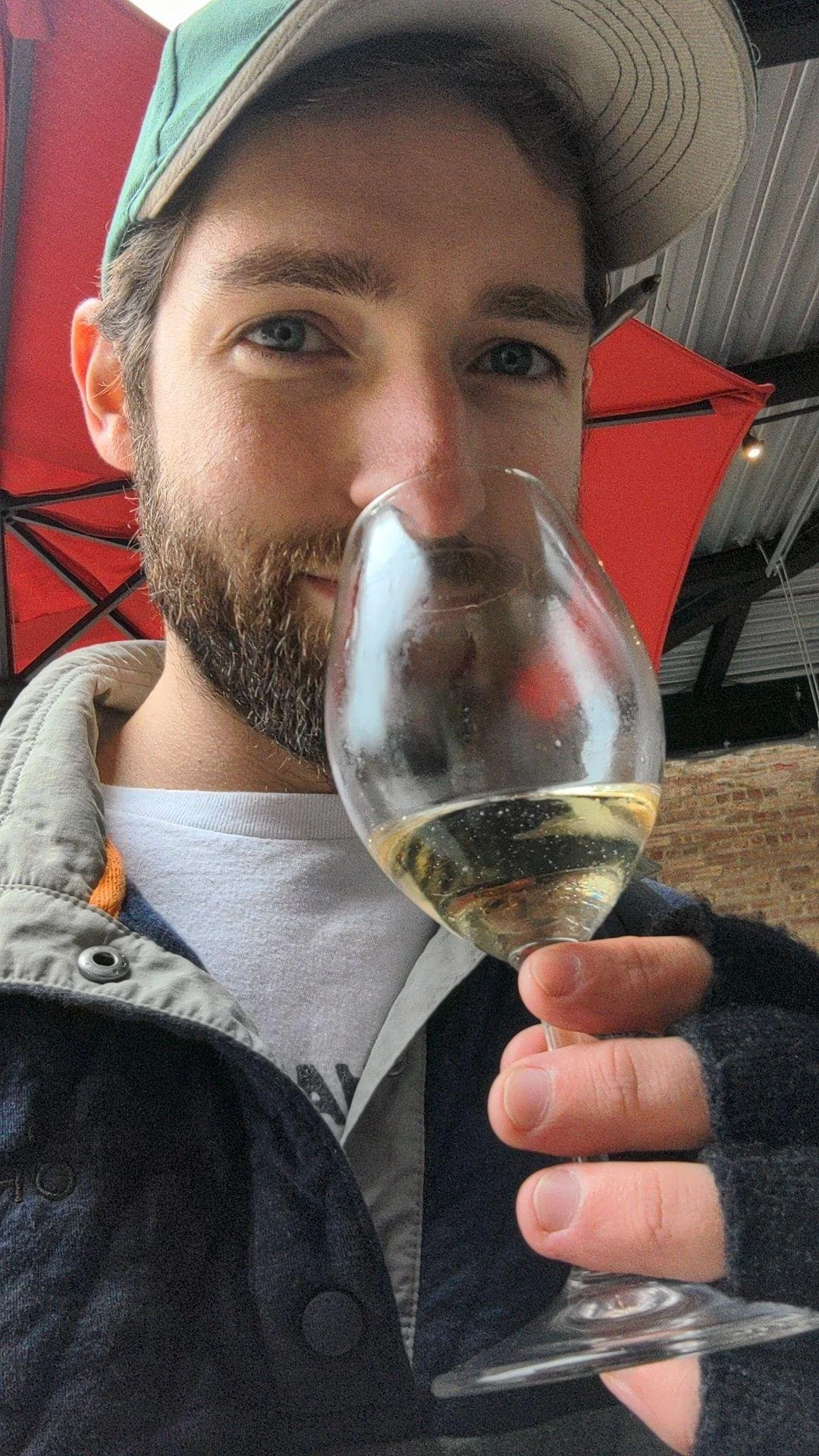 Me getting plastered at a champage event at The Weiner Circle.