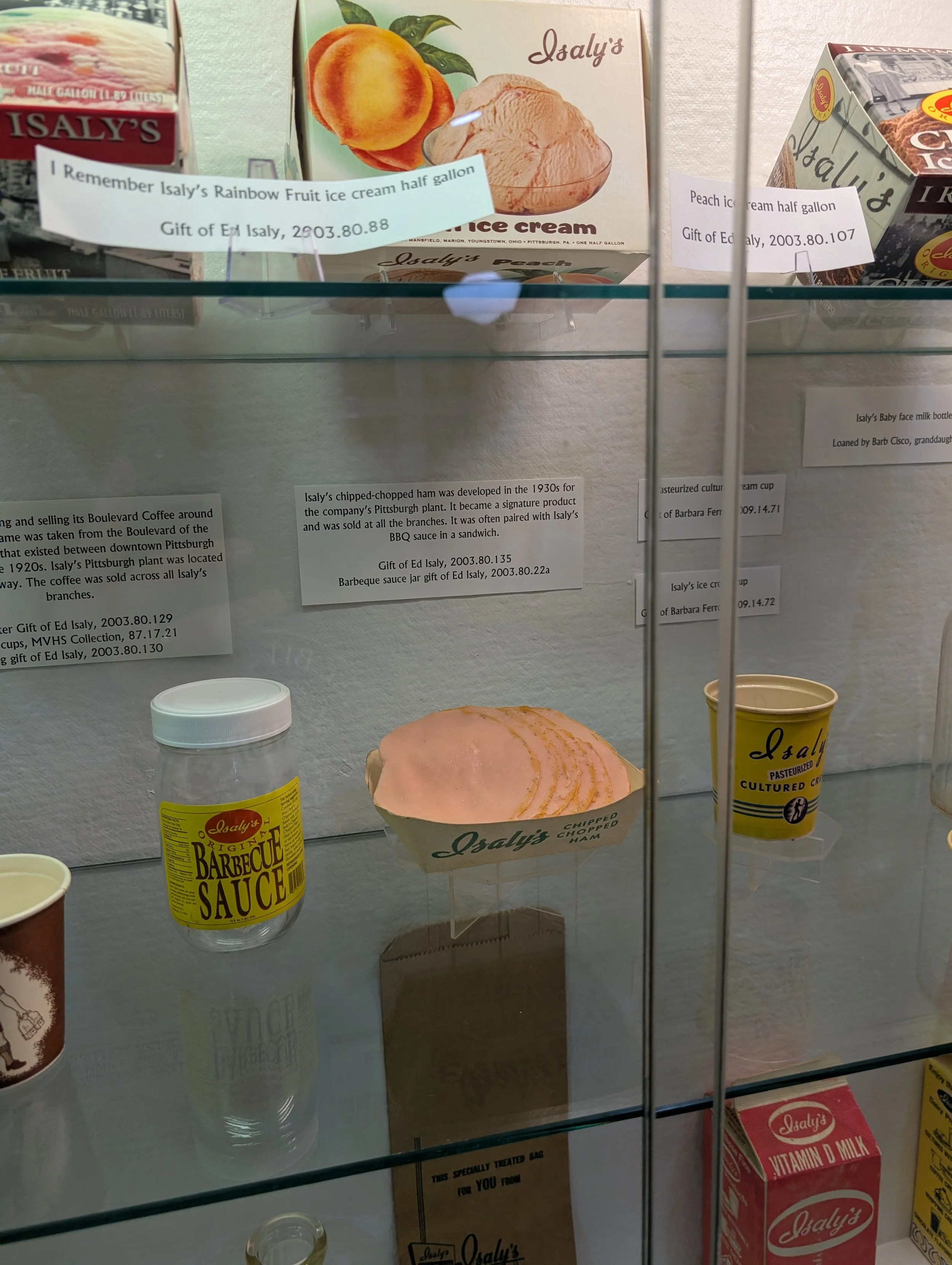 Mock ham and a classic jar of BBQ Sauce in the Arms Family Museum