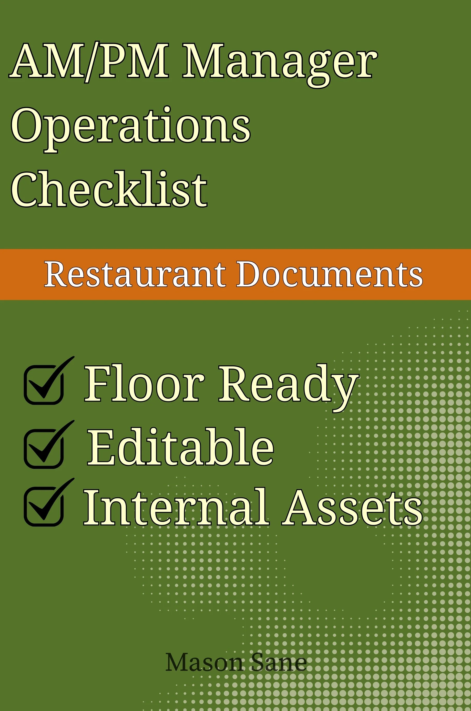 AM/PM Manager Checklist