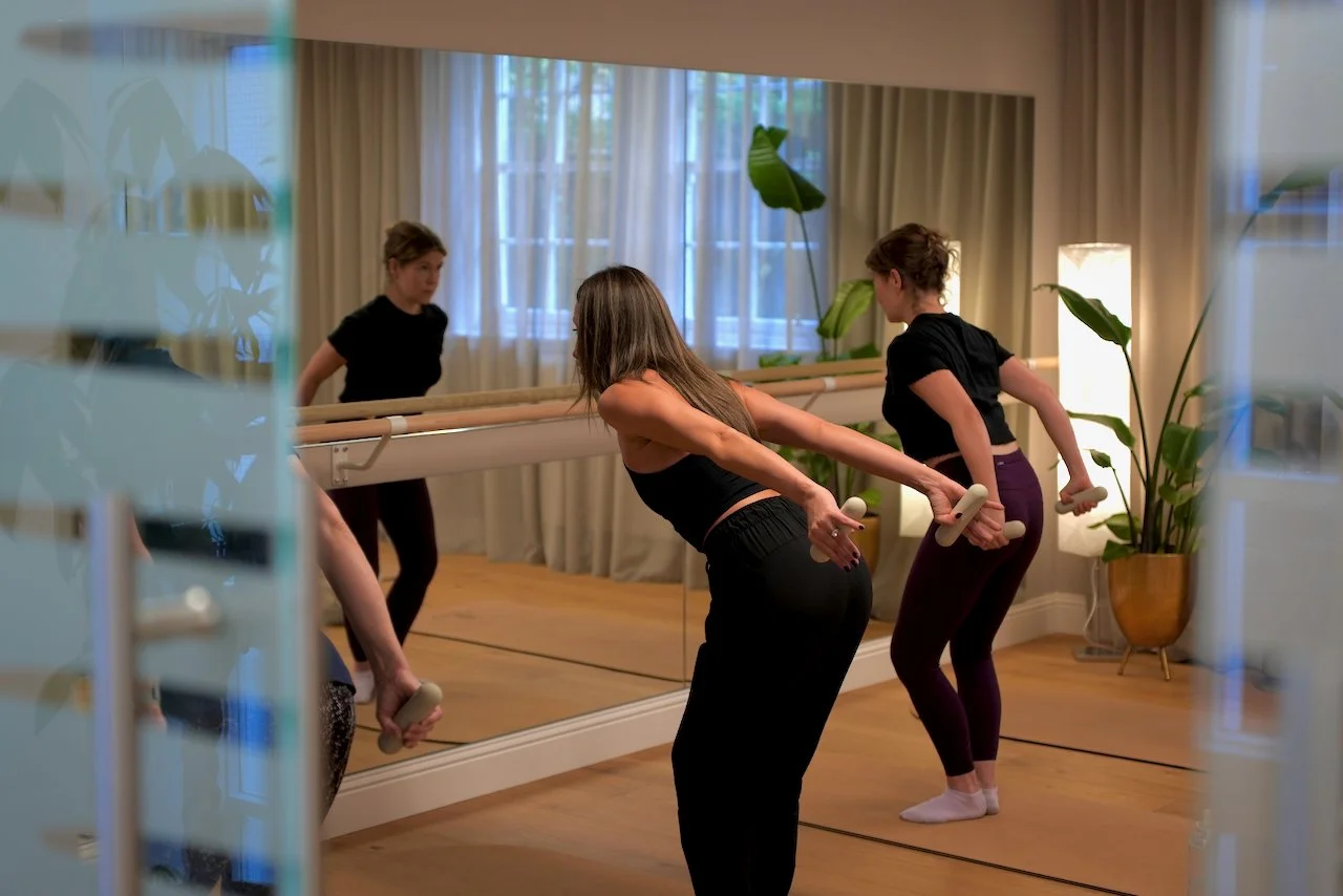 Small group barre class at Luma Pilates in Edinburgh