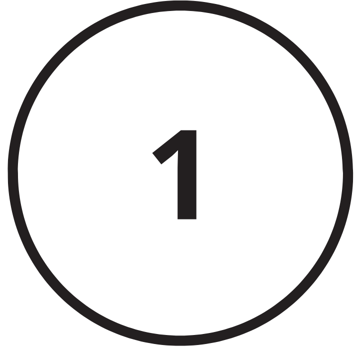 Number 1 inside a black-outlined circle