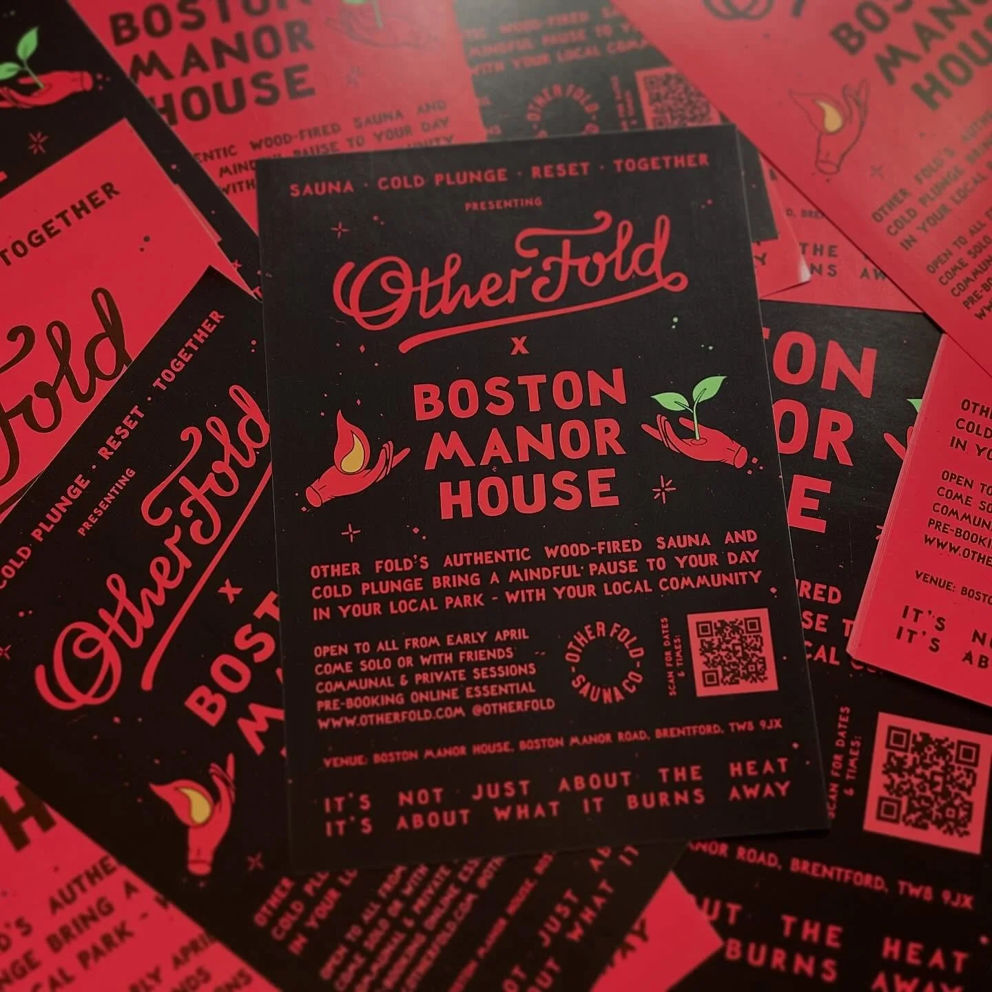 Flyers will be flying out this weekend! #otherfold #sauna #westlond #bostonmanorpark