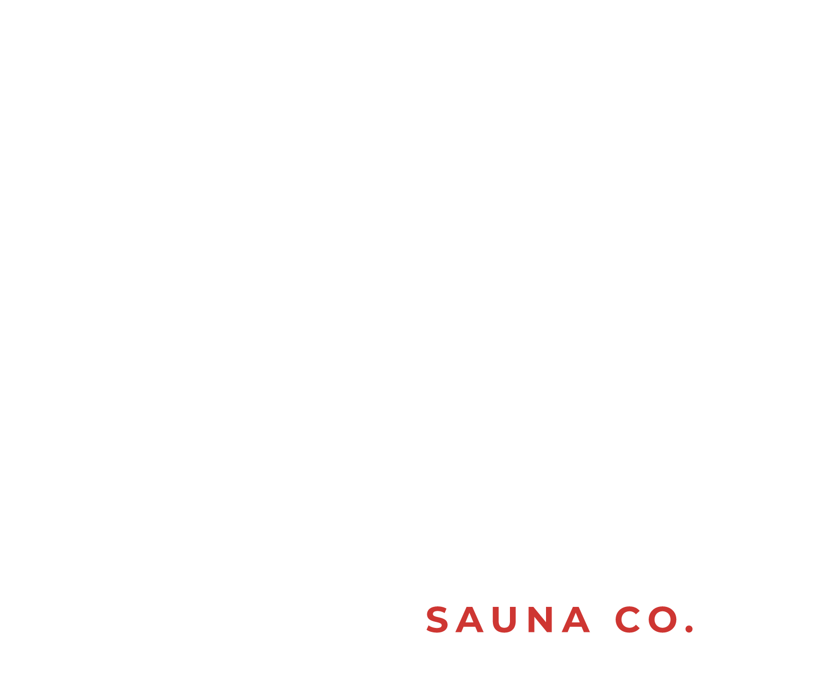 Hand-drawn style white script text reads 'Other Told' with smaller red text below saying 'Sauna Co.' on a black background.