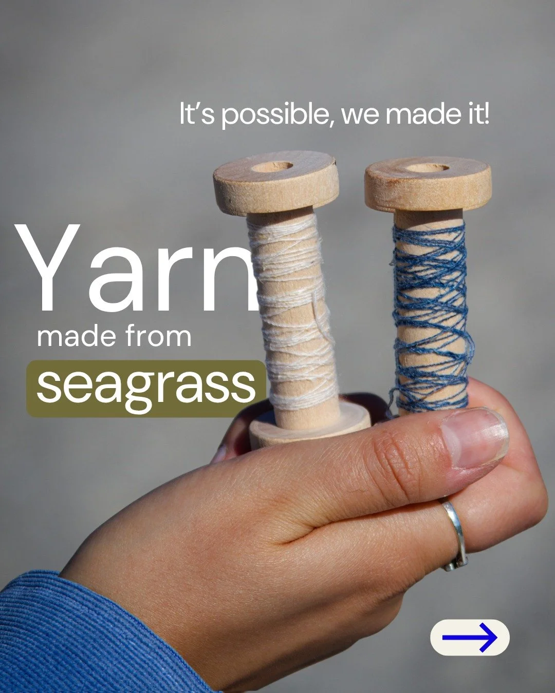 Plant-based fibers can create resilient supply chains. Seagrass can be used to achieve that!! 🌱

Just think about it - we are using washed-up seagrass (a material that municipalities take from the shore when summer comes) and turning it into fibers.