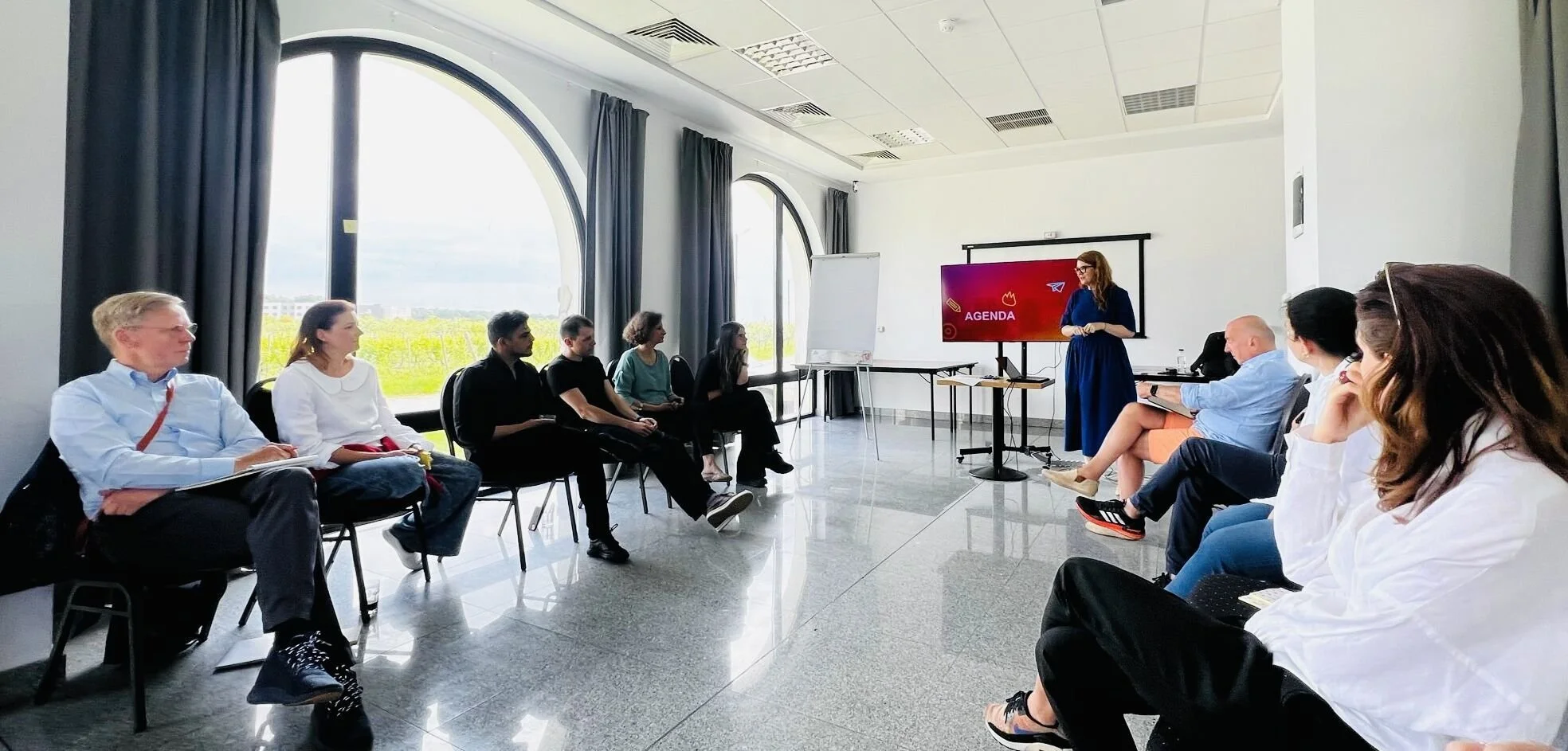 Discovery conversation between facilitator and client, Workshop facilitation in action