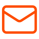 Outline of an envelope in orange.