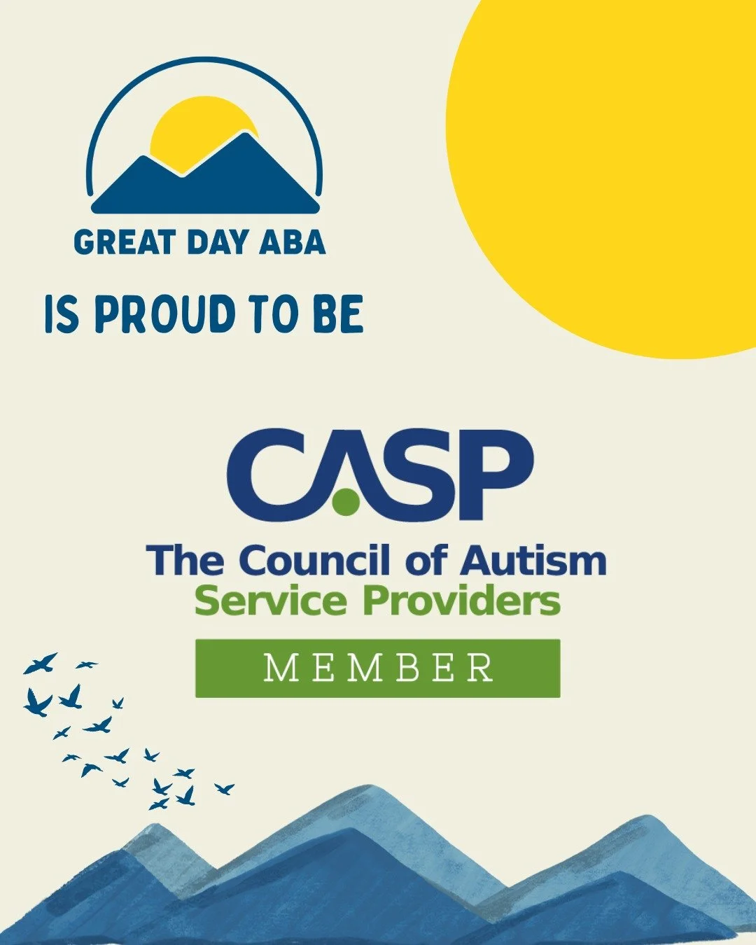 We're proud to announce that we've been accepted as a Member of the Council of Autism Service Providers - CASP! CASP is a non-profit organization that supports autism service providers in providing high quality services. 

Joining CASP was an early g