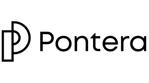 Logo with a stylized letter 'P' and the word 'Pontera' next to it.