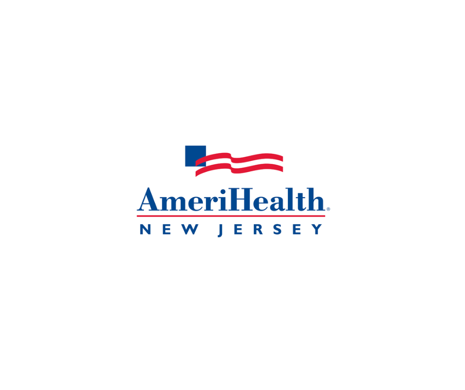 Logo of AmeriHealth New Jersey with a stylized American flag above the text
