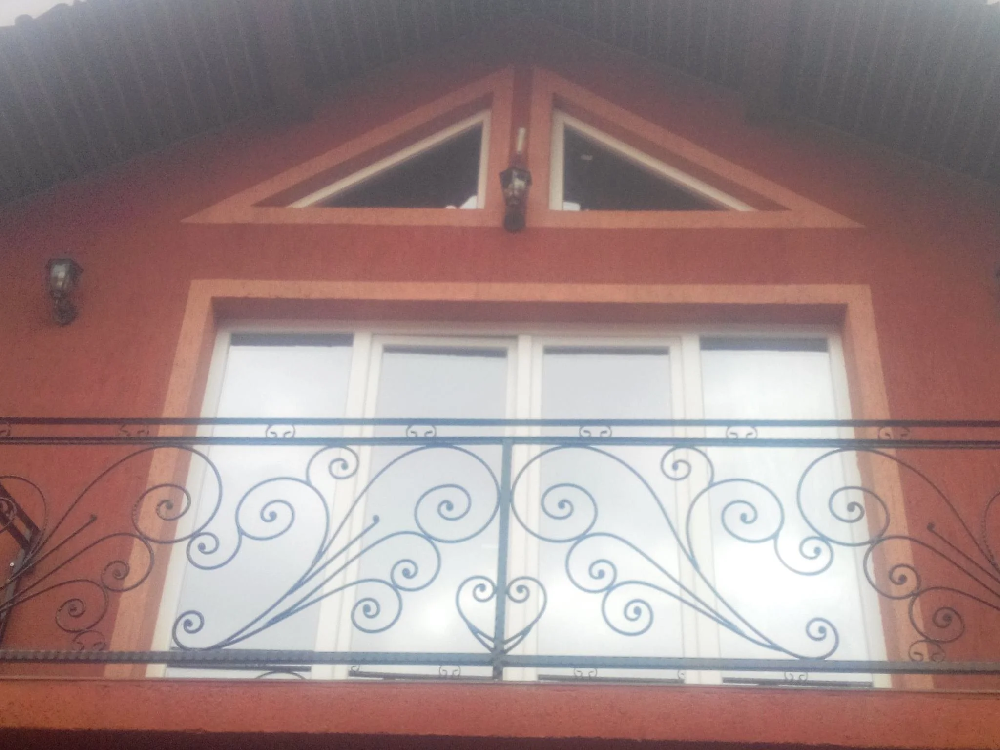 Steel banister, balcony enclosure