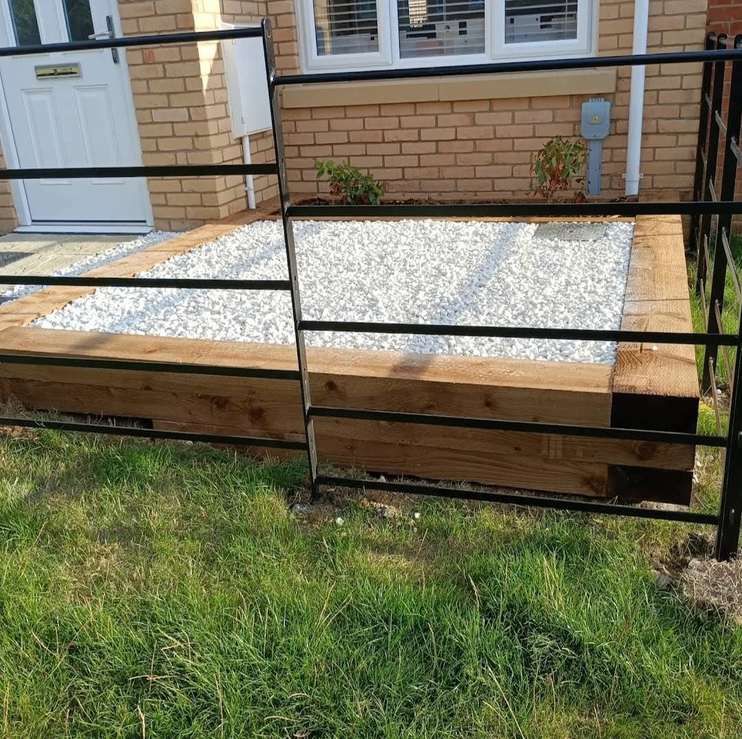 Landscape  with stones and Timber