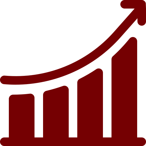 A line graph with upward trending red arrow indicating better decisions through the choke point system