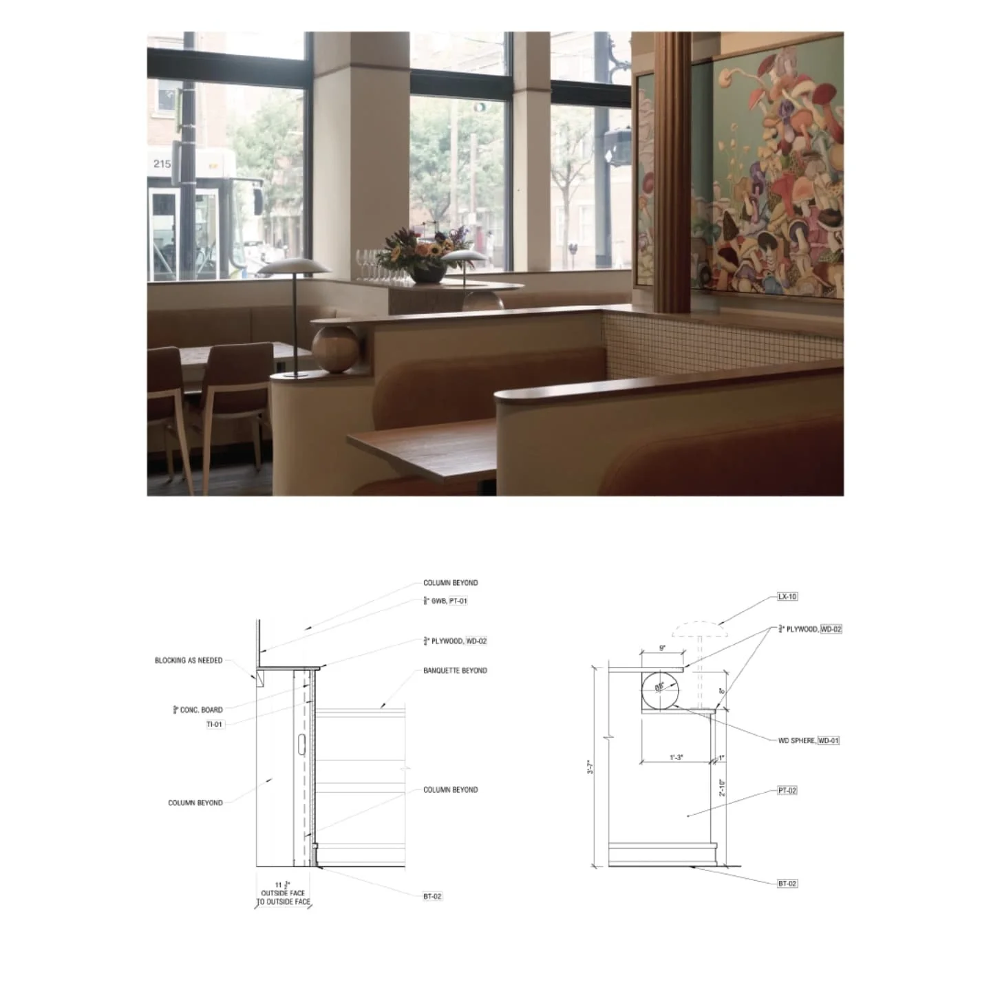 One of the most critical aspects of our design for @wildweed.cinci was the millwork built by @sedimentdesign. Each piece executed a different step of a tightly coordinated dance between ductwork, lighting, point of sale, sightlines, dish storage, win