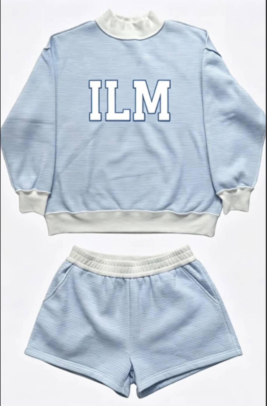 ILM Mock Neck & Short Set