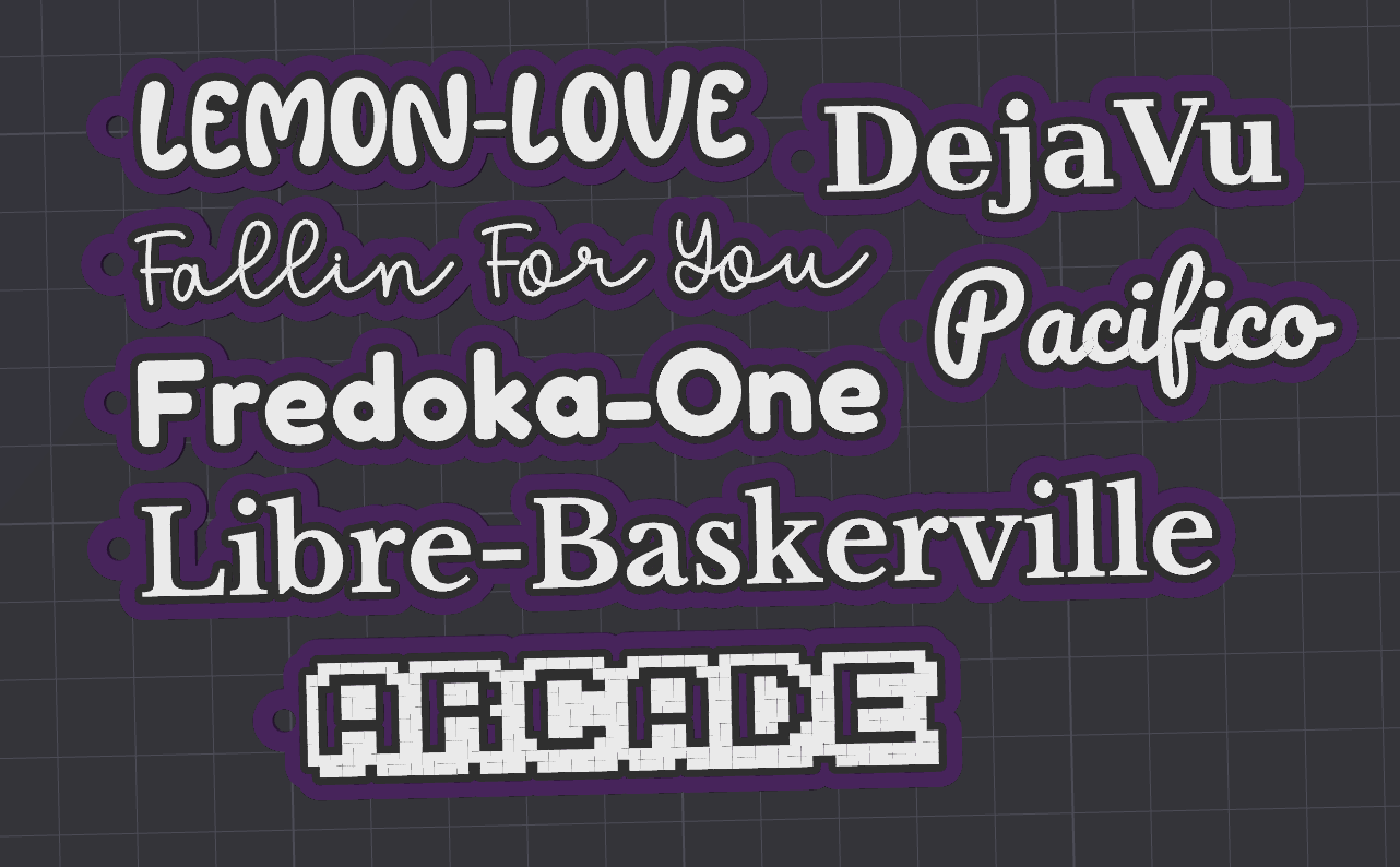 Personalised 3 colour keyring