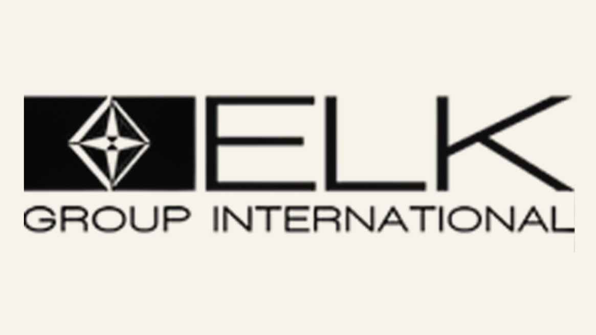 ELK Group International logo with a diamond-shaped icon to the left and the company name in black text.
