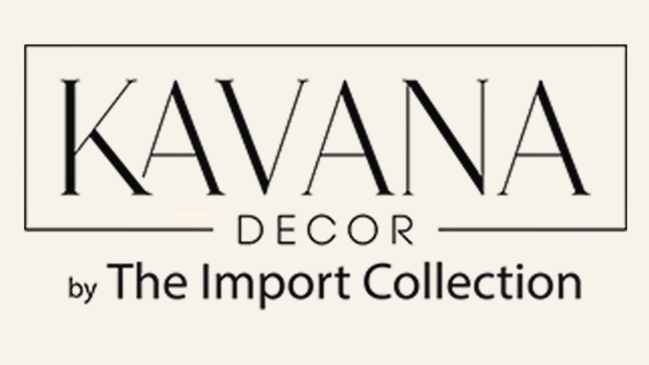 KAVANA Decor by The Import Collection logo with black text on a white background.
