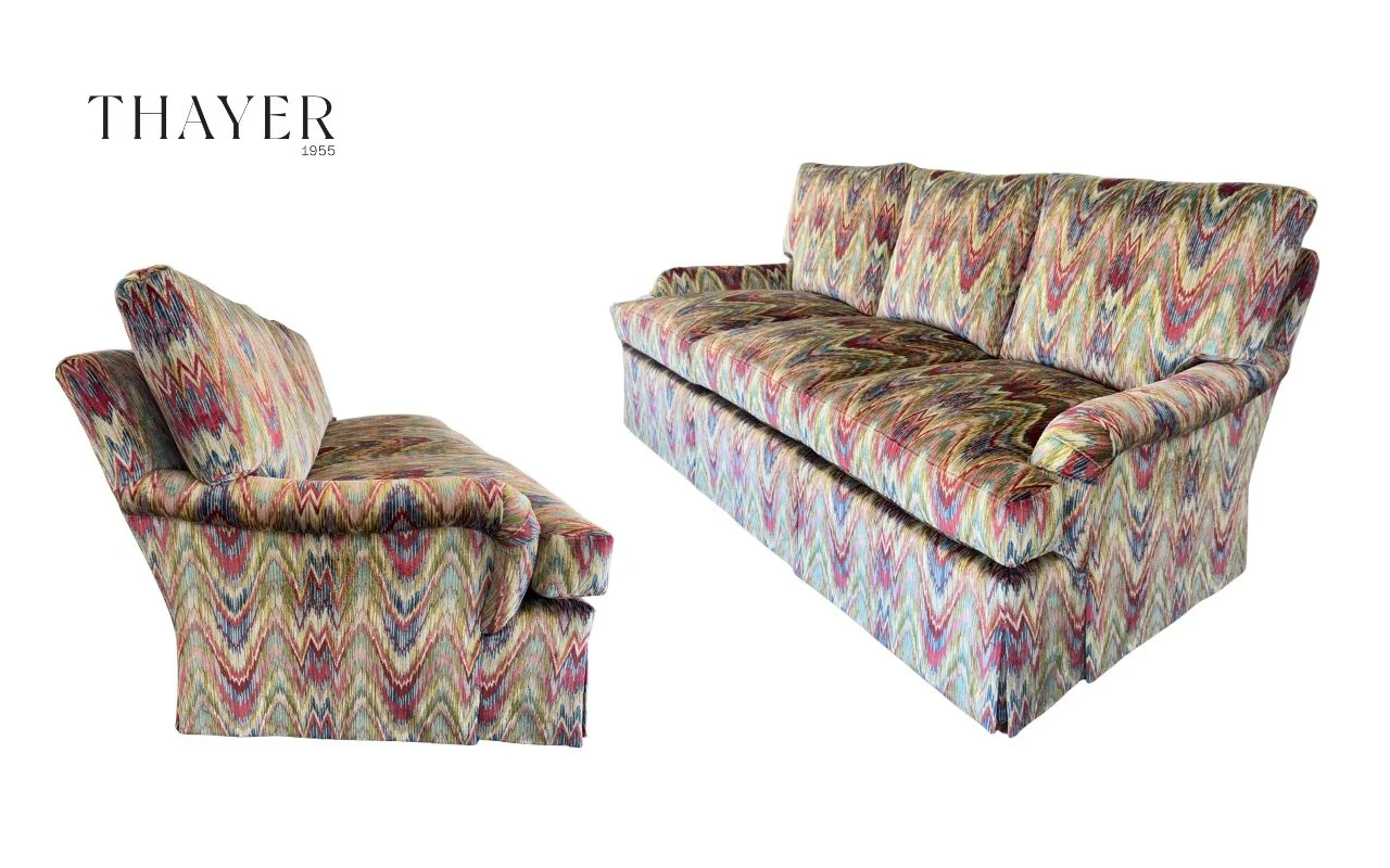 custom sofas built in tulsa with patterned upholstery
