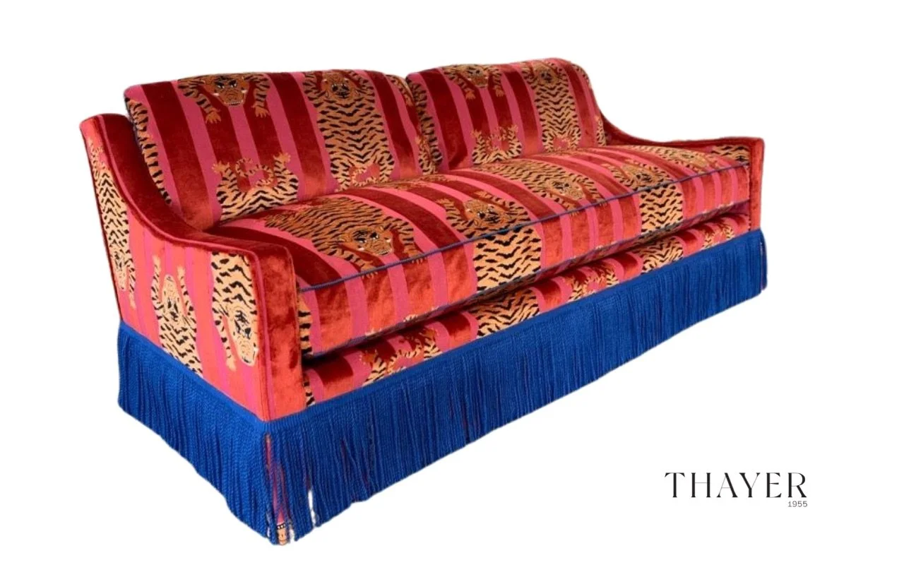 vintage sofa reupholstered in tulsa custom upholstery