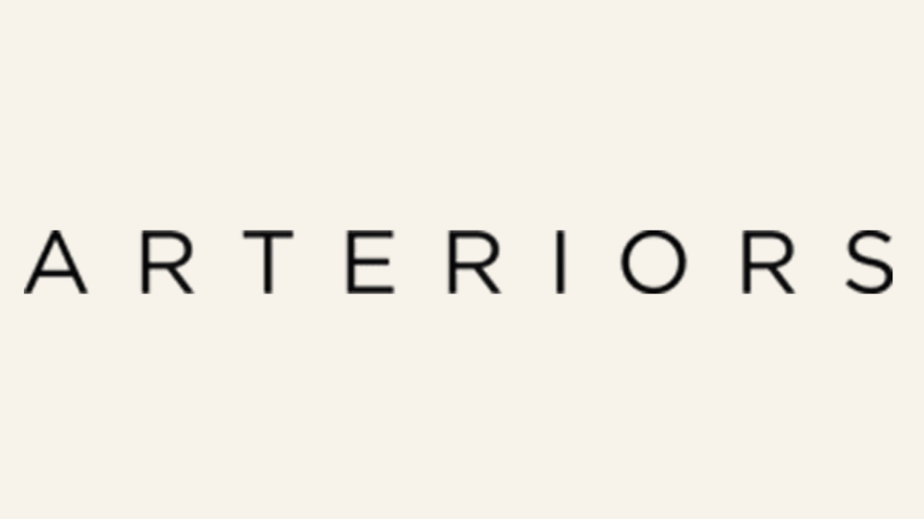 The word 'Arteriors' in black text on a beige background.