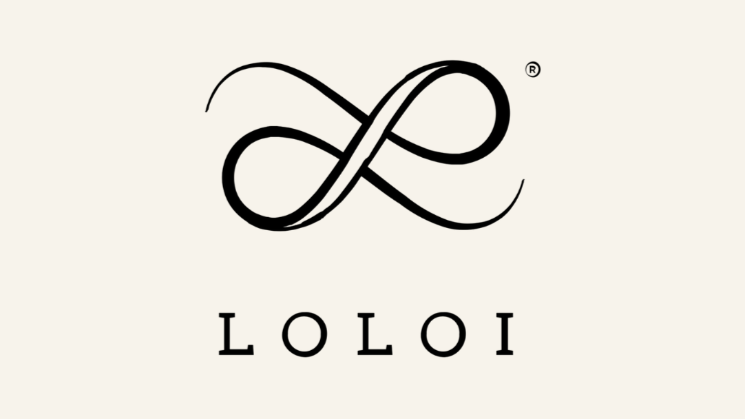 Logo with stylized infinity symbol above the word "LOLOI" in capital letters.