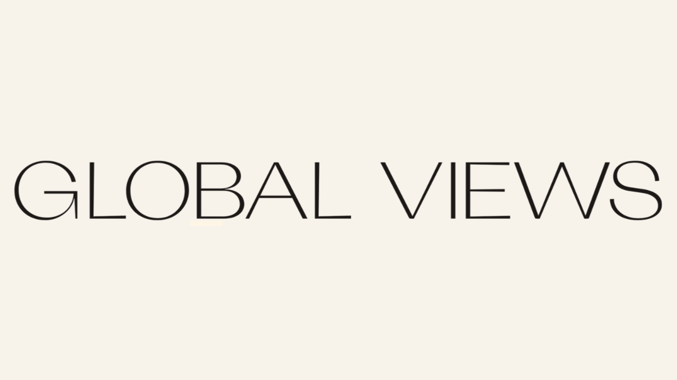 Text reading 'Global Views' on a light background.