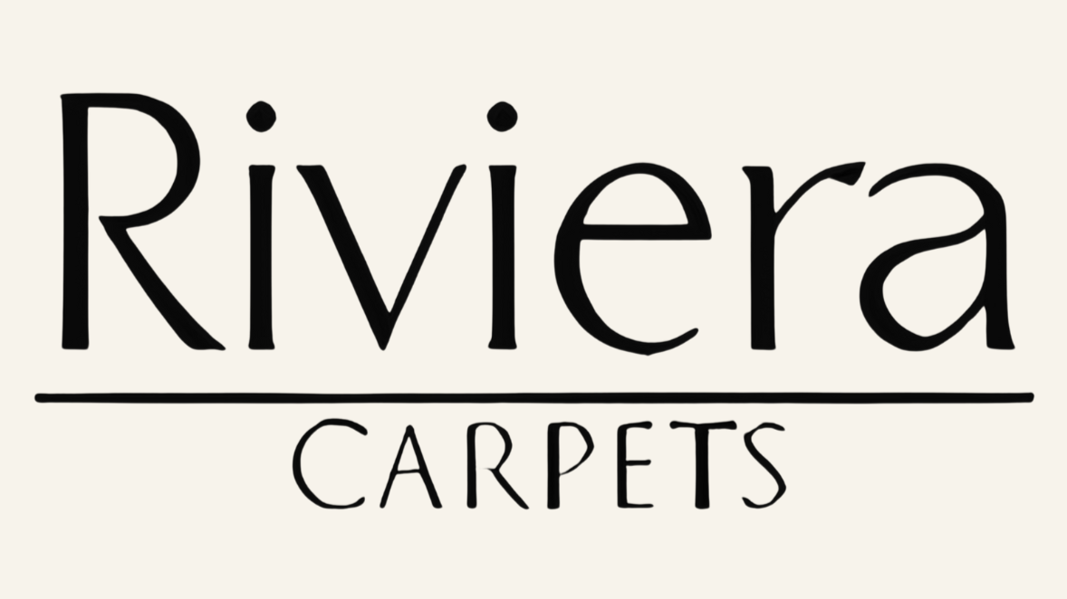 Riviera Carpets logo with black text on a white background