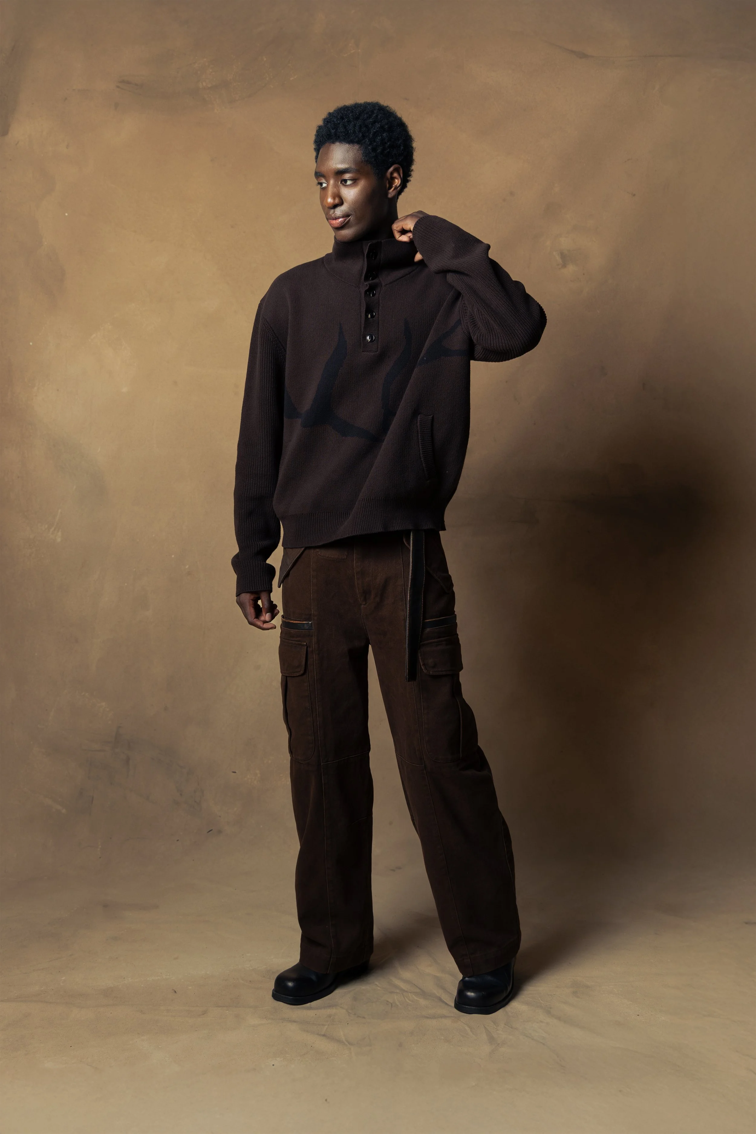 nieuw DADA - cable knit portrait sweater