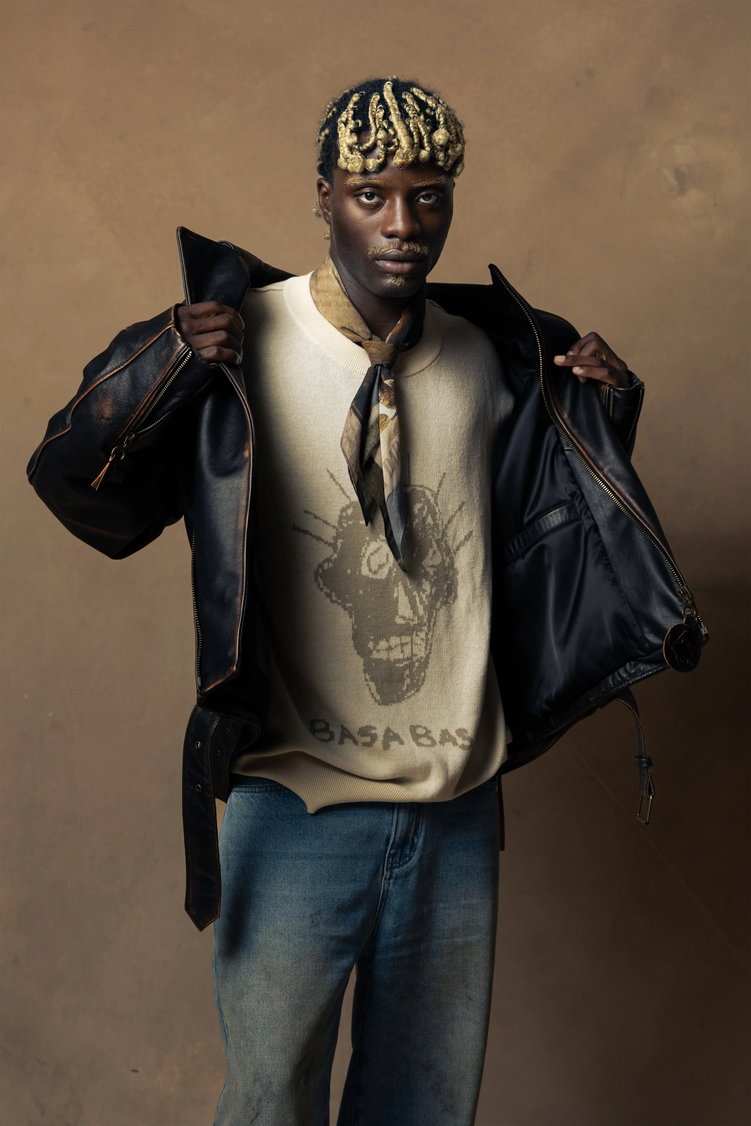 nieuw DADA - aged leather jacket  