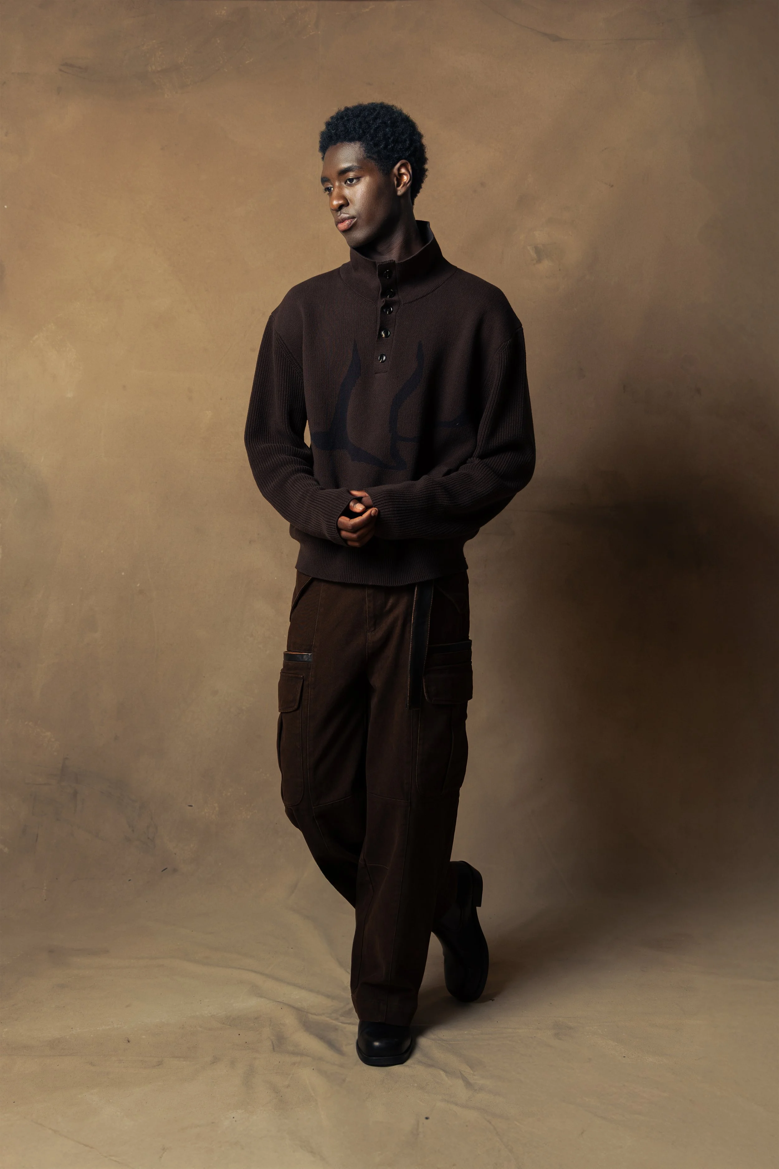 nieuw DADA - cable knit portrait sweater