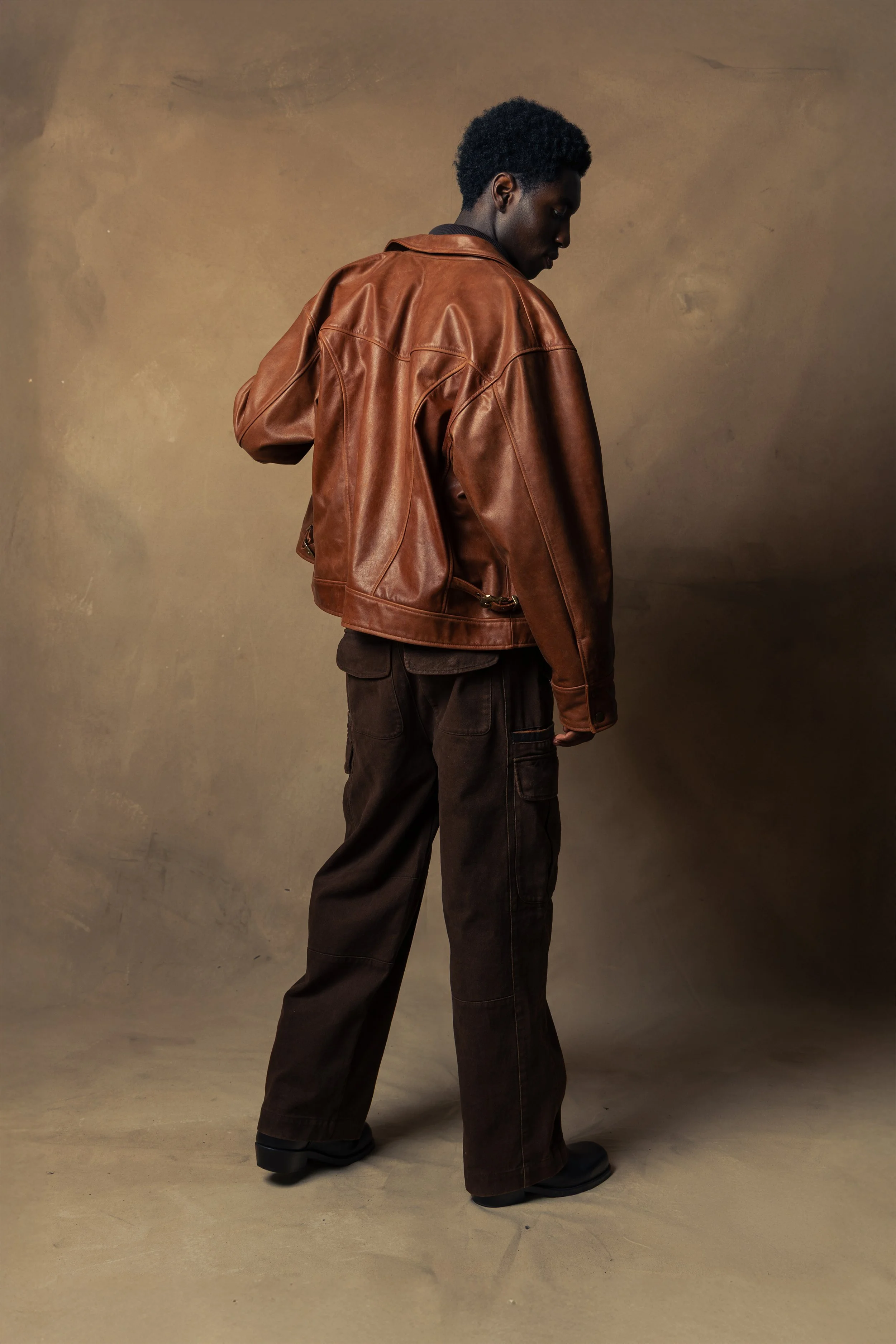 
nieuw DADA - cognac leather blouson