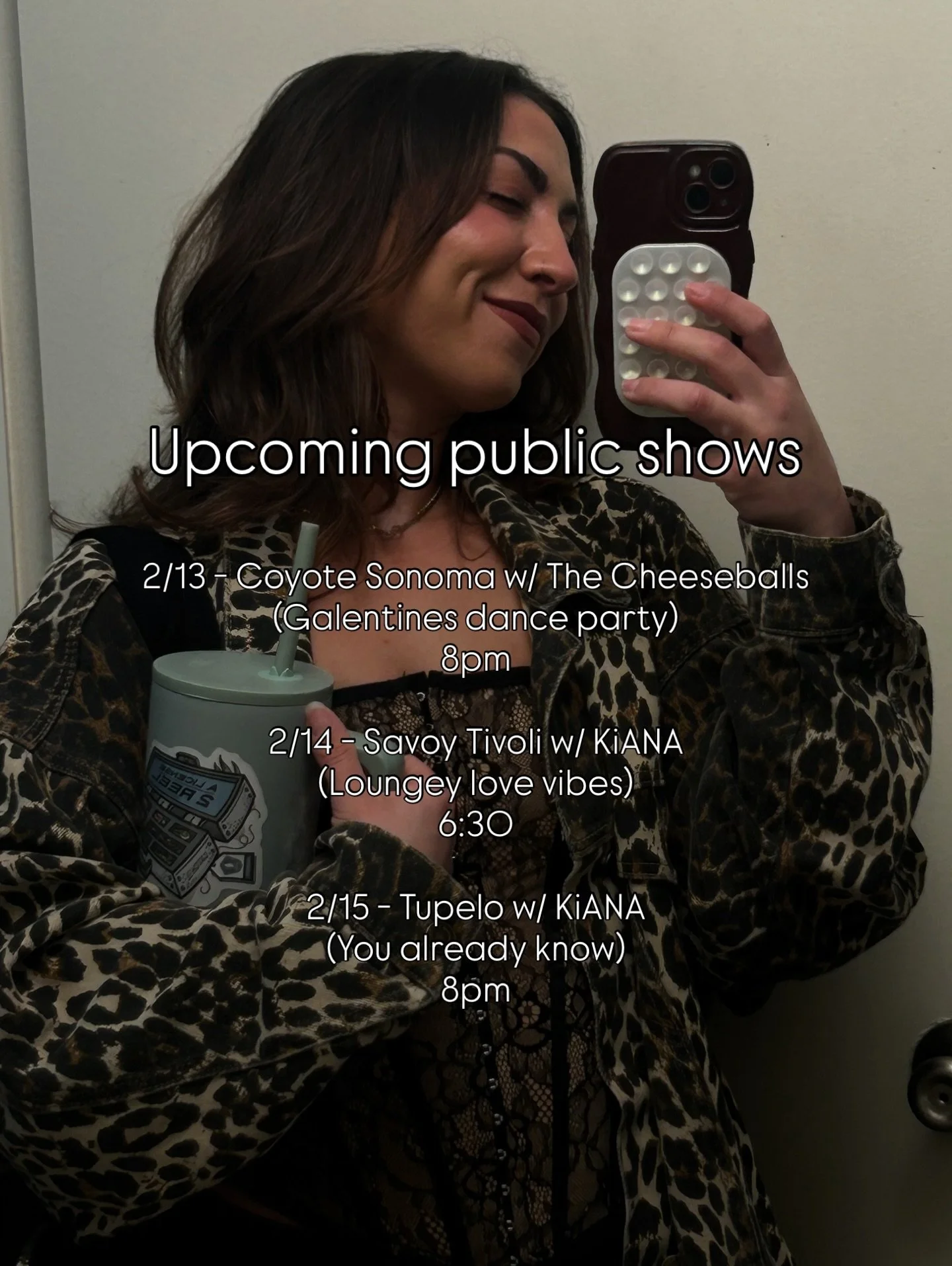 2/13 @coyotesonoma @thecheeseballsband 

2/14 @savoytivolisf @shawnsteindrums @connorsablanmusic @bilibass 

2/15 @tupelosf @shawnsteindrums @egoldlink @bilibass