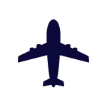 Silhouette of an airplane