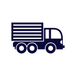 A dark blue logo with the words "UPS Store".