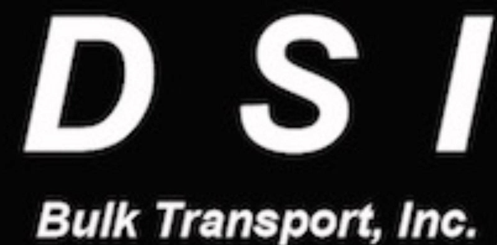 Logo of DSI Bulk Transport, Inc. with large white letters on black background
